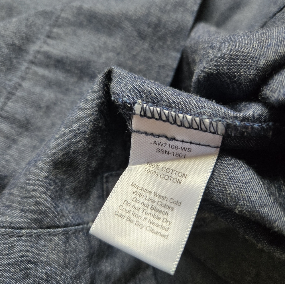 Atm Blue Chambray Mini Dress Basic Minimalist Sho… - image 7